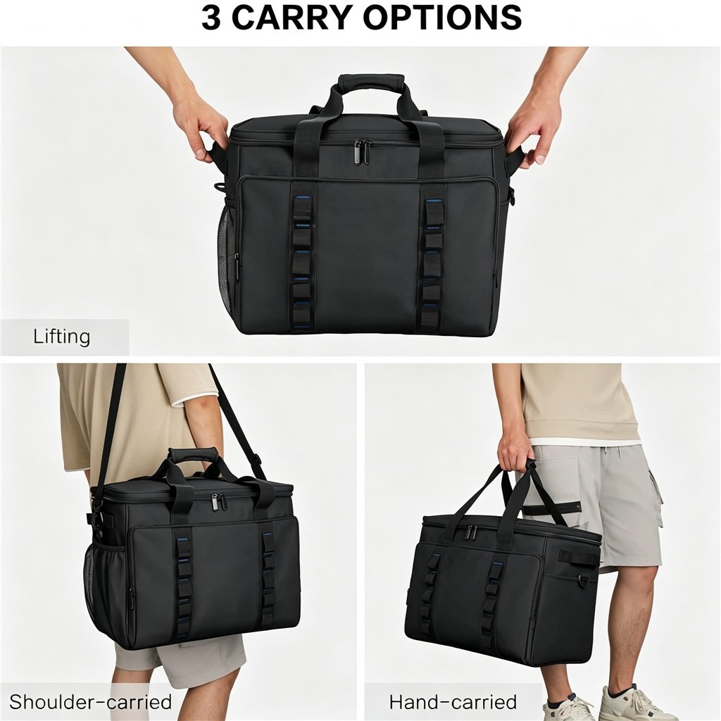 3 Versatile Carry Options | Collapsible Cooler Bag for Travel - Fmosbag - Custom Sports Bags (cycling/camping/fitness) Collapsible Cooler Bag for Travel, 3 Versatile Carry Ways Hand Carry Shoulder Carry Lifting - Fmosbag - Custom Sports Bags (cycling/camping/fitness)