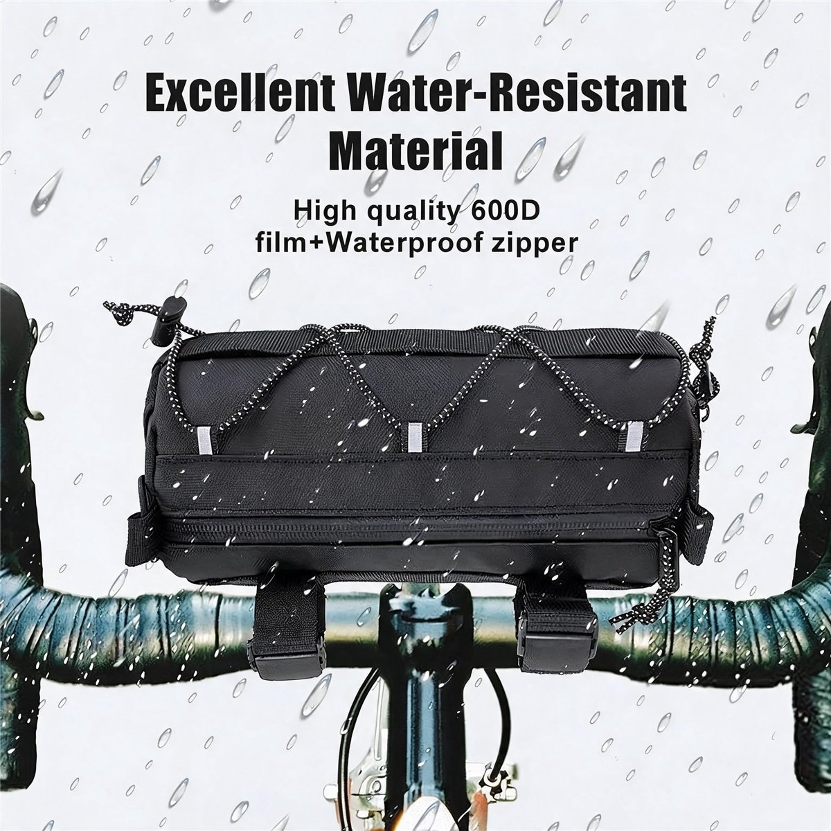 Waterproof Bike Handlebar Bag Water-resistant Material Rain Splash Test - Fmosbag - Custom Sports Bags (cycling/camping/fitness) Waterproof Bike Handlebar Bag 600d Polyester Pvc Coating Rain Splash Water Resistant Test - Fmosbag - Custom Sports Bags (cycling/camping/fitness)