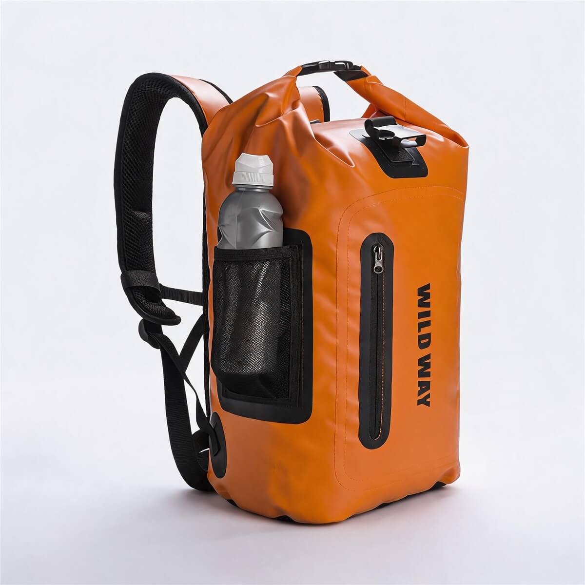 Dry Duffel Bag Side Mesh Water Bottle Holder - Fmosbag - Oem Bag Manufacturer & Custom Bag Factory Dry Duffel Bag with Side Mesh Water Bottle Pocket Front Waterproof Zipper - Fmosbag - Oem Bag Manufacturer & Custom Bag Factory