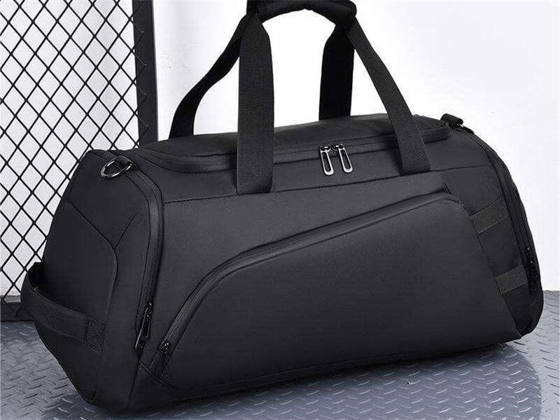 Black Gym Duffel Bag with Ventilated Shoe Compartment and Wet Pocket - Fmosbag - Oem Bag Manufacturer & Custom Bag Factory - Fmosbag - Oem Bag Manufacturer & Custom Bag Factory