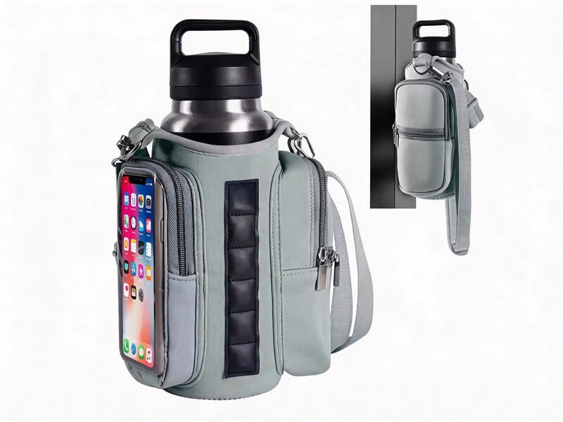 Custom Magnetic Gym Bags - Fmosbag - Oem Bag Manufacturer & Custom Bag Factory - Fmosbag - Oem Bag Manufacturer & Custom Bag Factory Magnetic Gym Bag with Water Bottle Holder Attached to a Steel Gym Rack - Fmosbag - Oem Bag Manufacturer & Custom Bag Factory - Fmosbag - Oem Bag Manufacturer & Custom Bag Factory