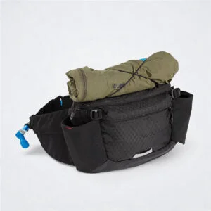 Hip Pack for Mountain Biking | Fmosbag Cycling Waist Bag - Fmosbag - Oem Bag Manufacturer & Custom Bag Factory Black Hip Pack for Mountain Biking with Bungee Cord Storing Folded Outdoor Jacket - Fmosbag - Oem Bag Manufacturer & Custom Bag Factory