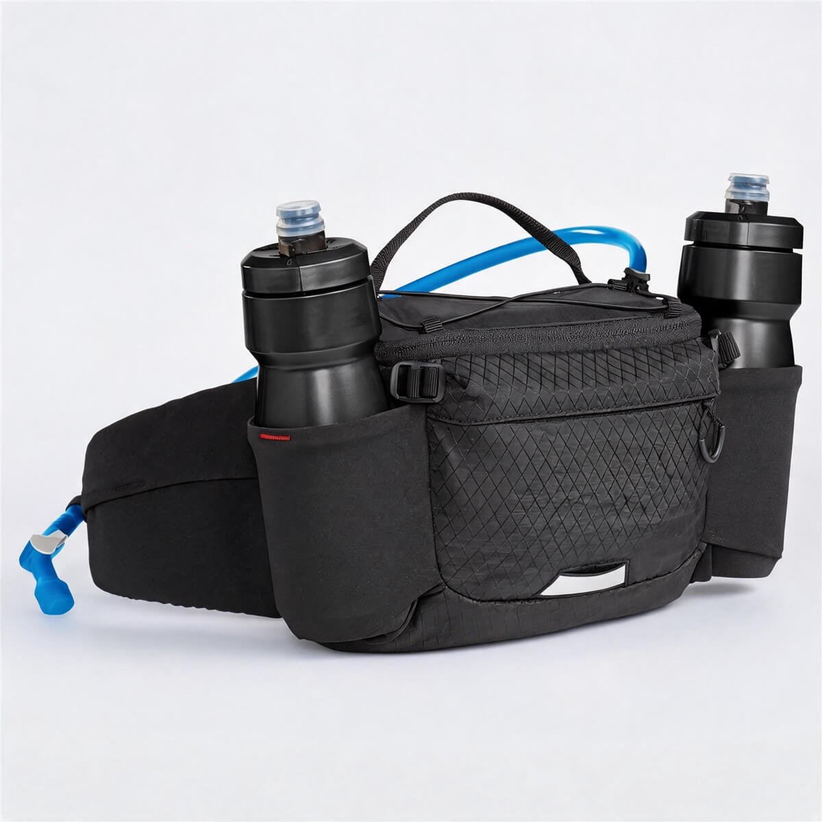 Dual Bottle Pockets Hip Pack for Mountain Biking - Fmosbag - Oem Bag Manufacturer & Custom Bag Factory Hip Pack for Mountain Biking Fitted with Two Standard Sports Water Bottles in Side Pockets - Fmosbag - Oem Bag Manufacturer & Custom Bag Factory