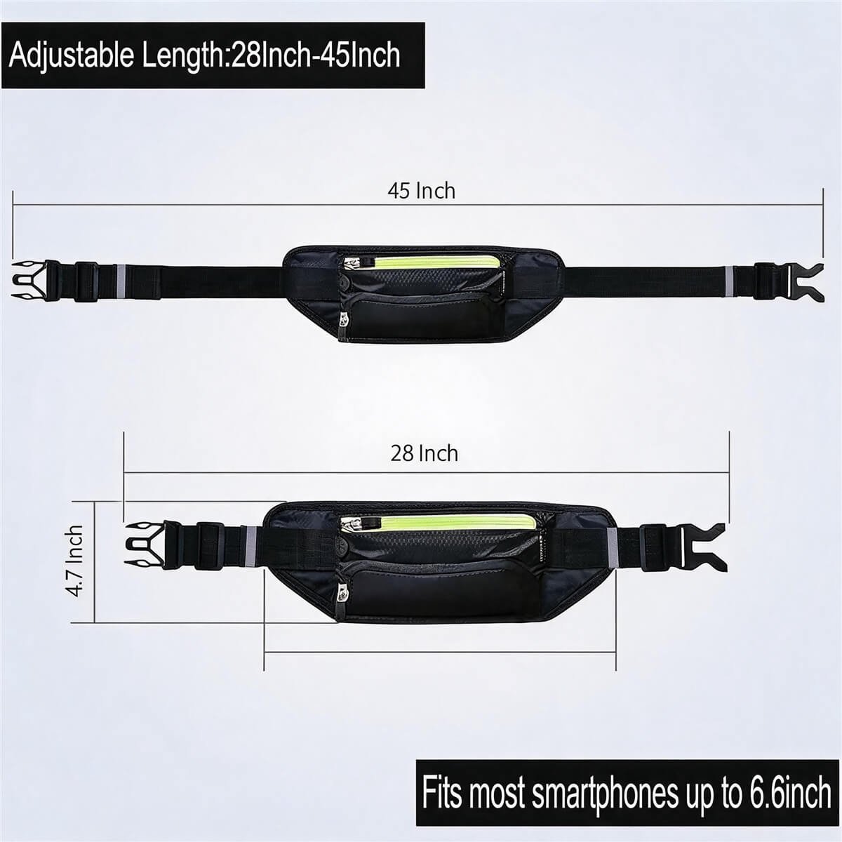 Size Specification‑waterproof Outdoor Hip Pack - Fmosbag - Oem Bag Manufacturer & Custom Bag Factory Waterproof Outdoor Hip Pack Adjustable Waist Size Diagram Fits 28‑45 Inch Waist - Fmosbag - Oem Bag Manufacturer & Custom Bag Factory