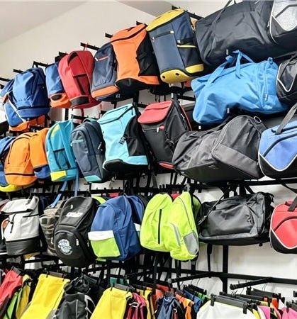 Custom Sports Bags Sample Showroom - Oem Factory - Fmosbag - Oem Bag Manufacturer & Custom Bag Factory - Fmosbag - Oem Bag Manufacturer & Custom Bag Factory Custom Sports Bags Sample Display Wall at Oem Bag Manufacturer Showroom - Fmosbag - Oem Bag Manufacturer & Custom Bag Factory - Fmosbag - Oem Bag Manufacturer & Custom Bag Factory