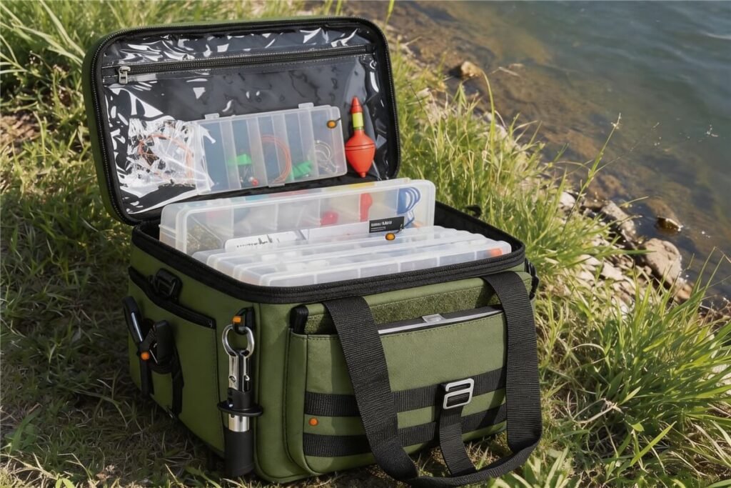 Waterproof Tackle Bag Construction Oem - Fmosbag - Oem Bag Manufacturer & Custom Bag Factory - Fmosbag - Oem Bag Manufacturer & Custom Bag Factory Welded Waterproof Seam and 3700 Trays Inside a Custom Fishing Tackle Bag - Fmosbag - Oem Bag Manufacturer & Custom Bag Factory - Fmosbag - Oem Bag Manufacturer & Custom Bag Factory