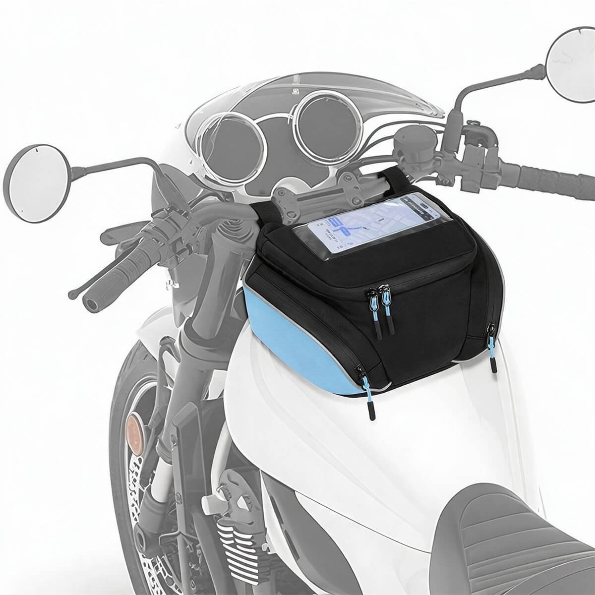 Magnetic Motorcycle Tank Bags with Phone Holder | Fmosbag - Fmosbag - Oem Bag Manufacturer & Custom Bag Factory Motorcycle Tank Bags Magnetic Mounted on Motorcycle Fuel Tank with Tpu Phone Navigation Window - Fmosbag - Oem Bag Manufacturer & Custom Bag Factory