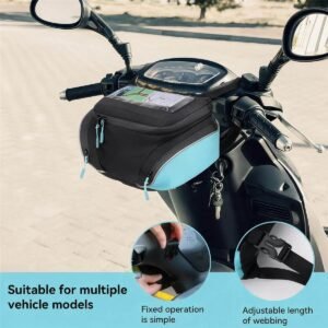 Universal Magnetic Motorcycle Tank Bag for Multiple Vehicles - Fmosbag - Oem Bag Manufacturer & Custom Bag Factory Universal Magnetic Motorcycle Tank Bag on Electric Scooter Adjustable Webbing Straps Quick Release Buckle - Fmosbag - Oem Bag Manufacturer & Custom Bag Factory
