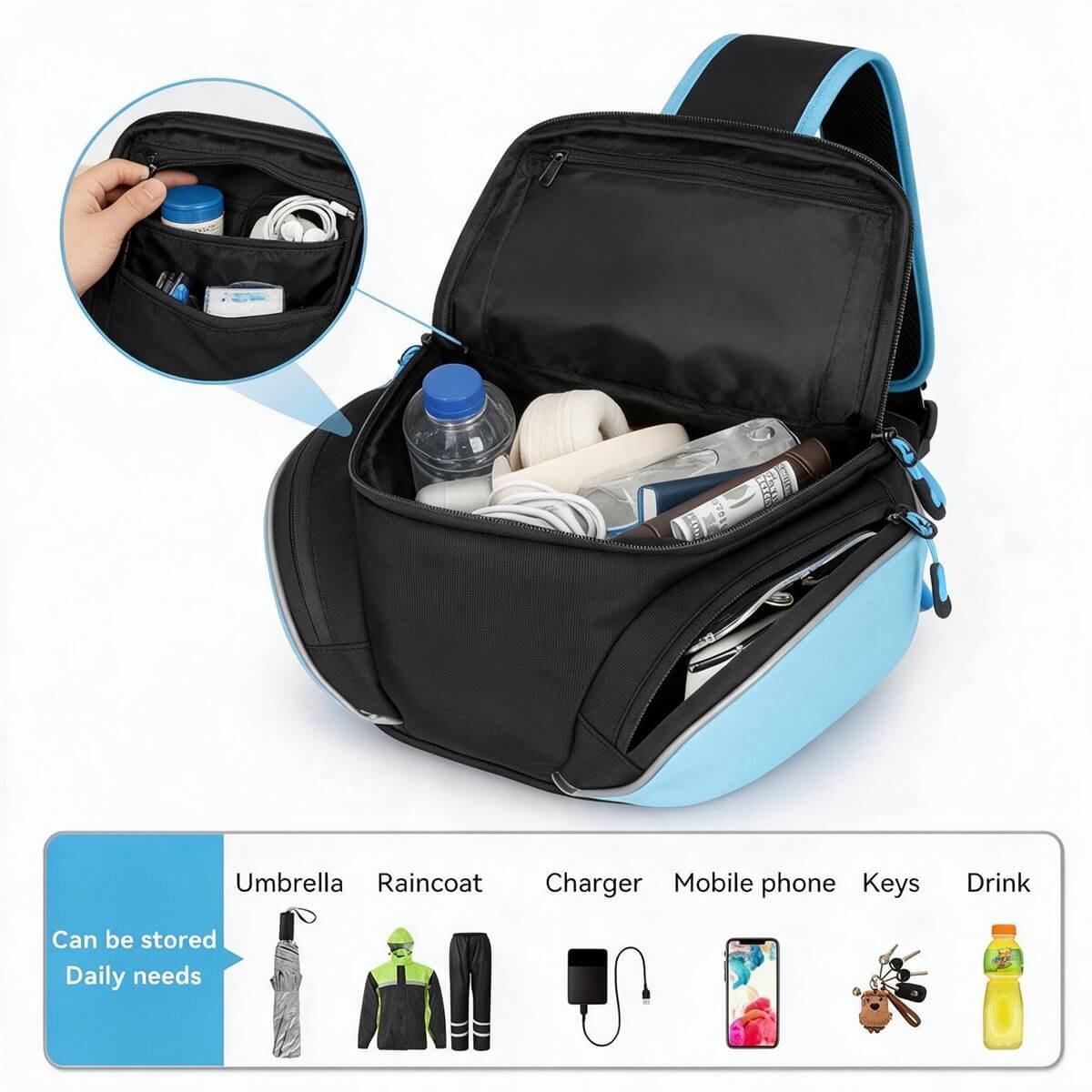 Magnetic Motorcycle Tank Bag 8l Capacity for Daily Needs - Fmosbag - Oem Bag Manufacturer & Custom Bag Factory Magnetic Motorcycle Tank Bag 8l Capacity Stores Umbrella Raincoat Charger Phone Keys Drink - Fmosbag - Oem Bag Manufacturer & Custom Bag Factory