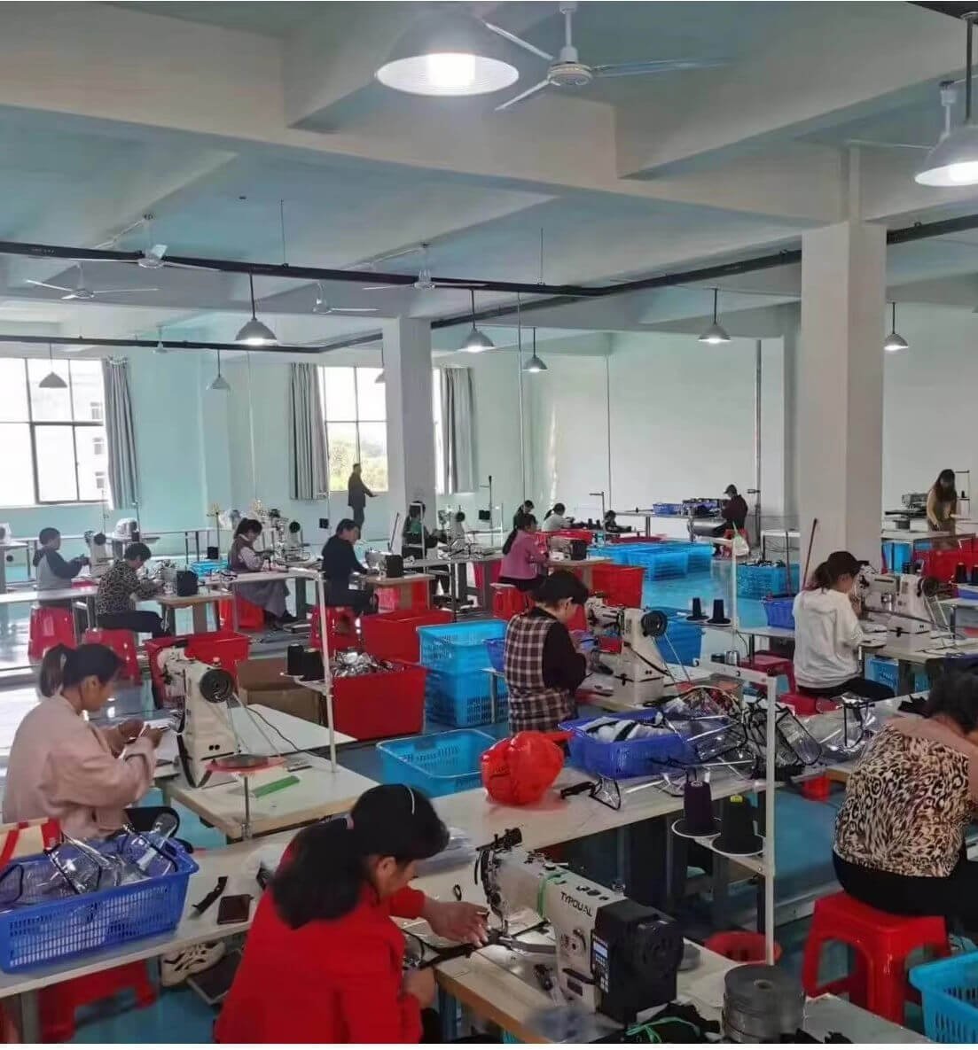 Sports Bag Factory Production Line - Sewing Workshop - Fmosbag - Oem Bag Manufacturer & Custom Bag Factory - Fmosbag - Oem Bag Manufacturer & Custom Bag Factory Sports Bag Factory Production Line with Workers Sewing Custom Bags - Fmosbag - Oem Bag Manufacturer & Custom Bag Factory - Fmosbag - Oem Bag Manufacturer & Custom Bag Factory